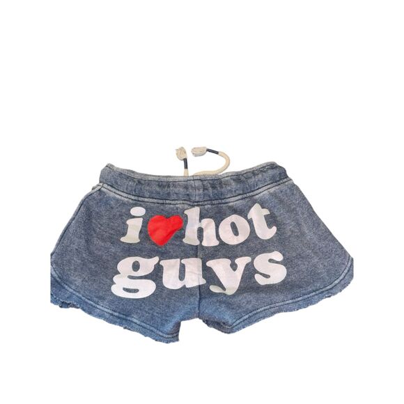 Ocean Drive Pants - I Heart Hot guys shorts size small I love hot guys graphic shorts womens raw hem